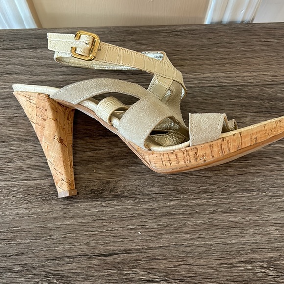 VERA GOMMA NIGHT&DAY LEATHE SUEDE WOMEN SANDALS IN BIEGE IN SIZE 40 eu - Picture 5 of 10